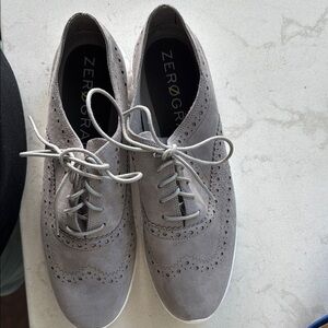 Cole Haan Gray Suede Wingtip Sneakers